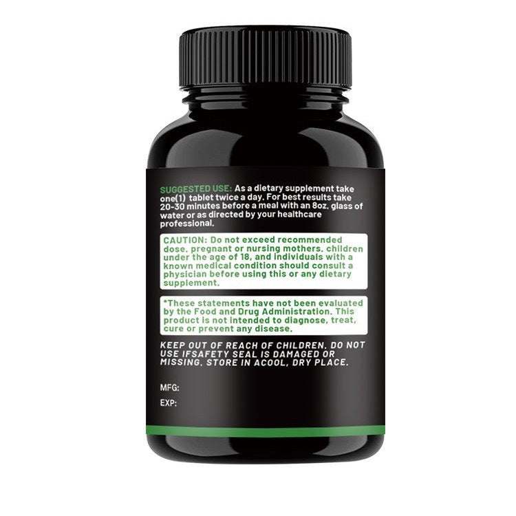 Slim Plus Fat Burner supplement bottle in black plastic with a ribbed cap, green label accents and white dosage text