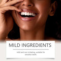 Teeth Cleaning Strips for gentle daily care, shown with a smiling person displaying bright white teeth