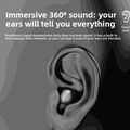 Ultra-Thin Sleep Bluetooth Headset shown as a small black earbud fitted inside an ear, with a curved open-ear loop