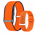 Fitness wristband monitor, VIBE LOOP™ Air Fitness Wristband Monitor with bright orange woven and perforated silicone straps