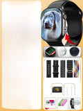 VIBE LOOP Ban Cellular Smart Watch with a black silicone strap, square display showing a puppy, and side camera