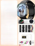 VIBE LOOP Ban Cellular Smart Watch with a black square case and silicone band, featuring a rotating side camera and interchangeable straps
