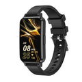 VIBE LOOP Ban CY33 smartwatch with a black silicone buckle strap, rectangular color display and angular gold graphics.