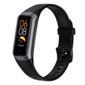 Smart fitness band VIBE LOOP Ban Sleek with a slim black rubber strap, glossy rectangular screen, and silver-gray bezel