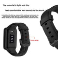 VIBE LOOP Ban Smart Watch strap, black flexible TPU wristband with a smooth finish, adjustable buckle and perforated holes