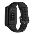 VIBE LOOP Ban Smart Watch strap in black flexible TPU with a smooth finish, adjustment holes and integrated tracker housing