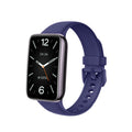 VIBE LOOP Ban Smart Watch with a deep purple TPU strap, smooth solid-color finish, buckle closure and rectangular black display