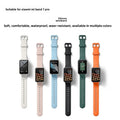 VIBE LOOP Ban Smart Watch silicone strap wristbands in white, pink, blue, black, green and orange with buckle closures