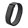 VIBE LOOP BANS woven nylon watch strap in black with a textured loop design and adjustable hook-and-loop closure