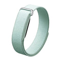 VIBE LOOP BANS woven nylon watch strap in pale mint green, with a textured band and silver metal loop clasp