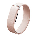 VIBE LOOP BANS woven nylon watch strap in pale blush with a textured loop design and silver clasp