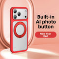 VIBE LOOP BANS phone case in New Year red with a silver back, raised camera surround, and circular rotating stand