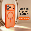 VIBE LOOP BANS phone case in starry orange with a matte finish, raised camera surround, and built-in magnetic ring stand