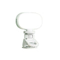 VIBE LOOP BANS selfie light in white with a smooth oval diffuser, ridged adjustment dial and spring clip mount