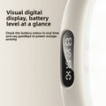 VIBE LOOP BANS selfie light in a white casing with a black digital display showing battery and brightness indicators
