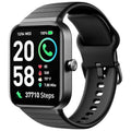 VIBE LOOP™ Smart Watch with a black rectangular digital touchscreen, black silicone sport strap and activity tracking display.