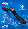 Vibration Loop Ban Alarm Watch in black with a curved digital display, textured band and water-resistant design
