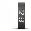 Vibration Loop Ban Alarm Watch with a black textured wristband and large white vertical digital time display