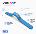 Vibration Loop Ban Alarm Watch in blue silicone with a curved LED display, perforated strap and round end button