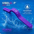 Vibration Loop Ban Alarm Watch in purple silicone, with a perforated strap, digital LED display and single-button design