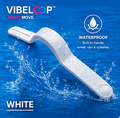 Vibration Loop Ban Alarm Watch in white with a flexible silicone loop band, rounded display module and raised button details