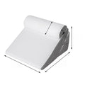 Wedge Pillow Set with white textured inclined cushion, gray side panels, and a rounded lumbar bolster